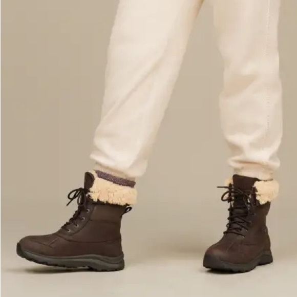 UGG Adirondack Boot III Distressed Burnt Cedar Brown Rain Snow Duck Sz 6 - Picture 3 of 15